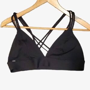 PINK Victoria's Secret Black Strappy Bralette Bra Tank